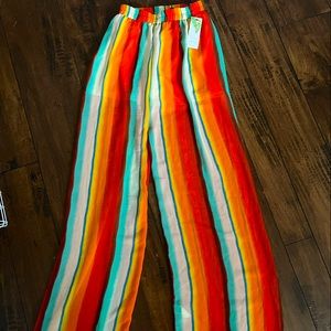 Palms away multicolor flowy pants